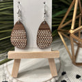 Dotted Wooden Dangle Earrings